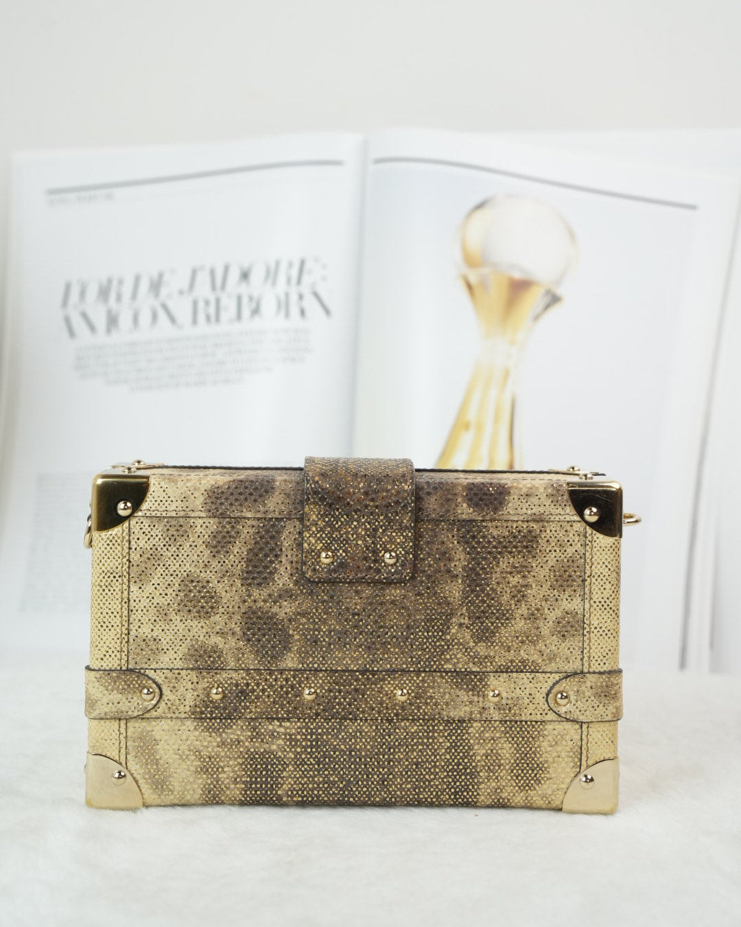 Louis Vuitton Petite Malle Bag - Distressed Metallic Gold - View 2