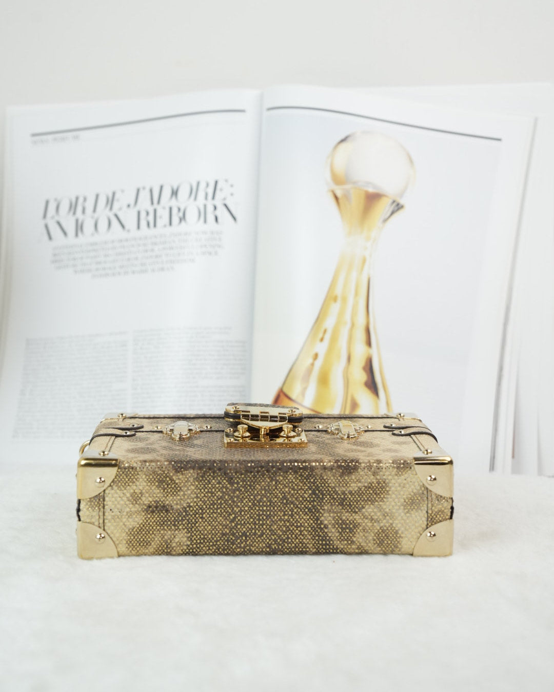 Louis Vuitton Petite Malle Bag - Distressed Metallic Gold - View 5