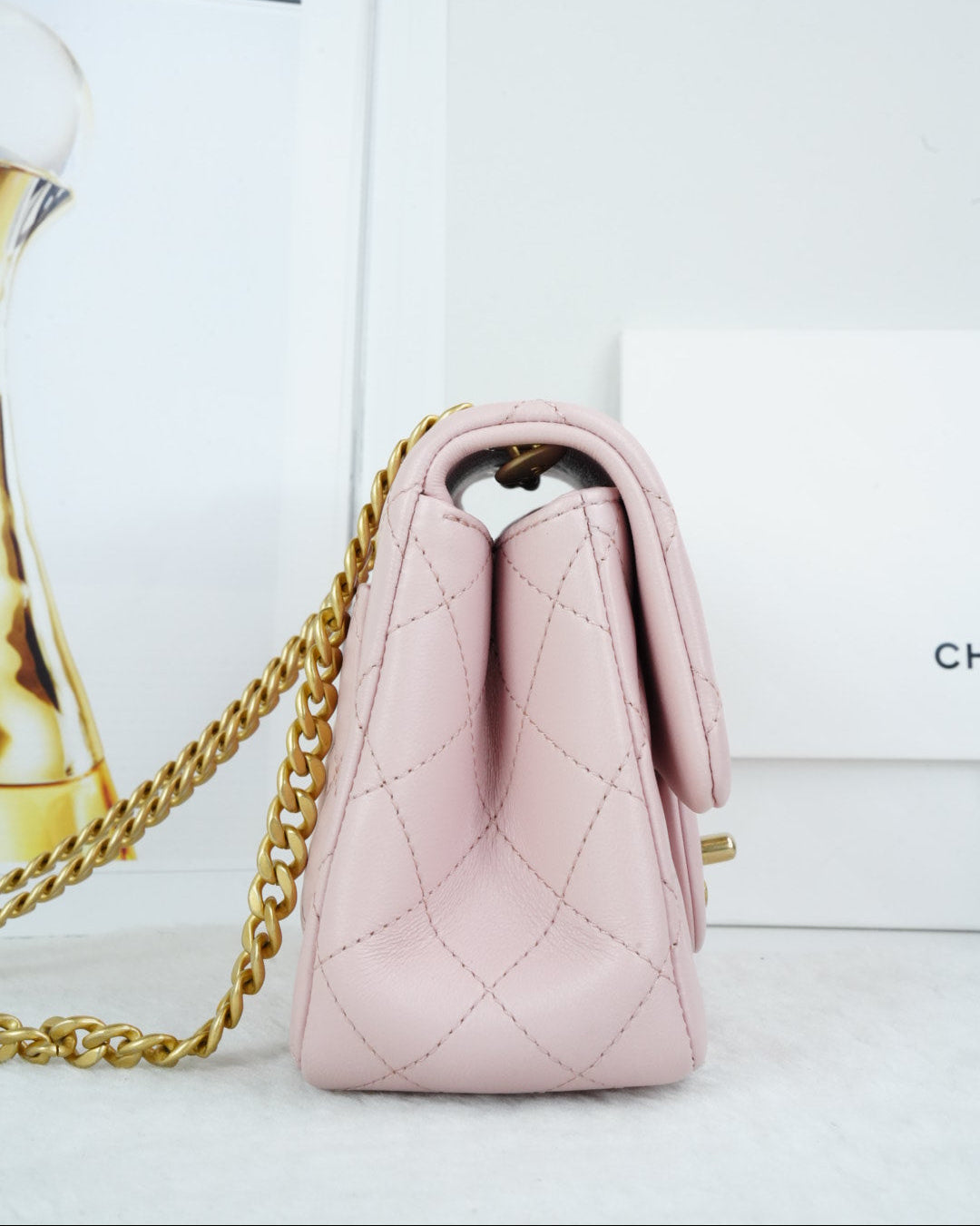 Chanel Mini Square Flap Bag - Pink - View 4