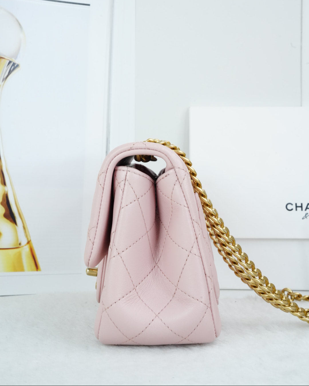 Chanel Mini Square Flap Bag - Pink - View 3