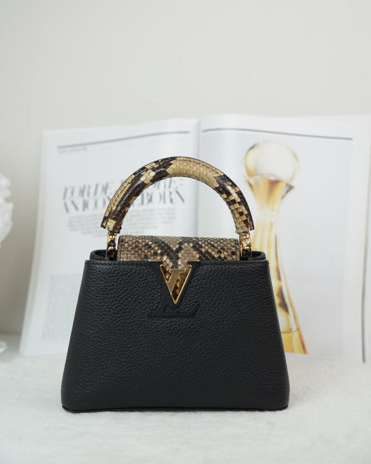 Louis Vuitton Capucines Mini Handbag - Black - View 1