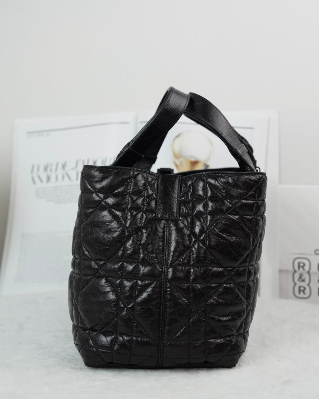 Dior Large Dior Toujours Handbag - Black - View 4