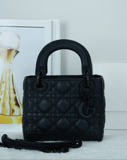 Dior Lady Dior Bag - Black - View 1