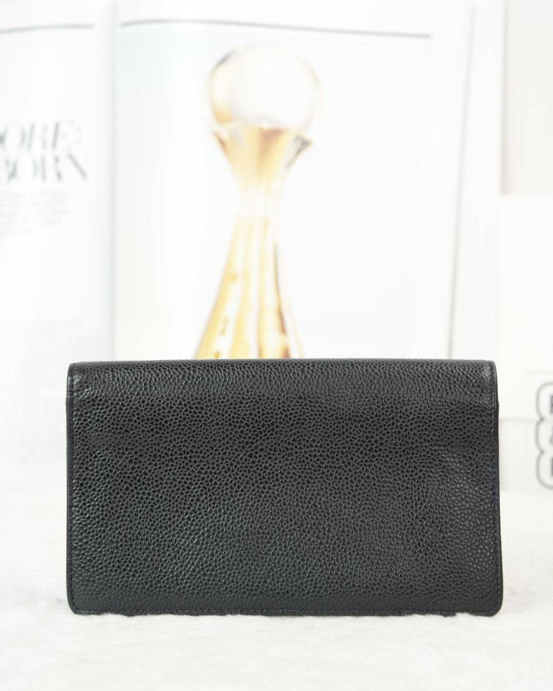 Chanel CC Caviar Long Wallet - Black - View 2