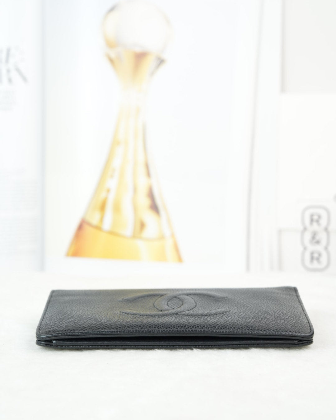 Chanel CC Caviar Long Wallet - Black - View 5