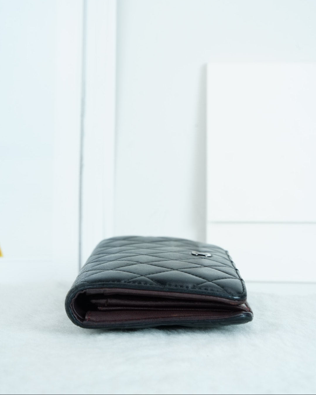 Chanel Classic Quilted Long Flap Wallet - Black - View 3