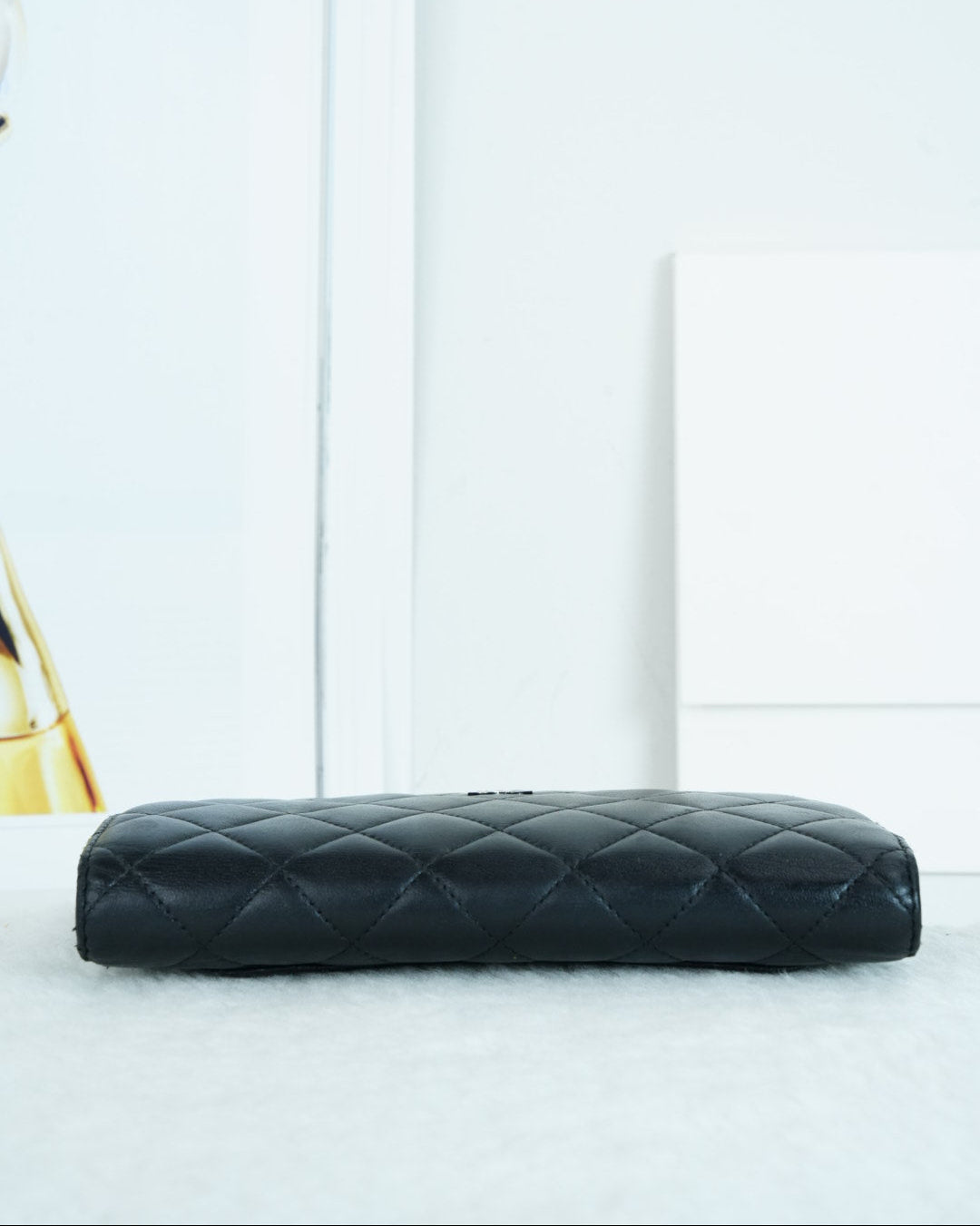 Chanel Classic Quilted Long Flap Wallet - Black - View 5