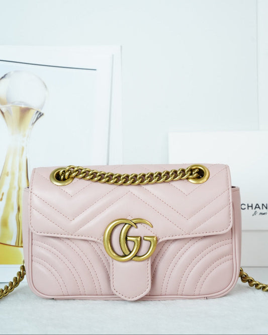 Gucci GG Marmont Shoulder Bag - Pale Pink - View 1