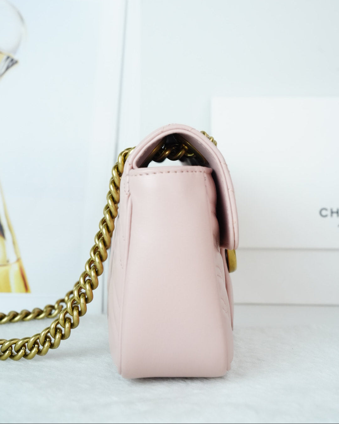 Gucci GG Marmont Shoulder Bag - Pale Pink - View 4