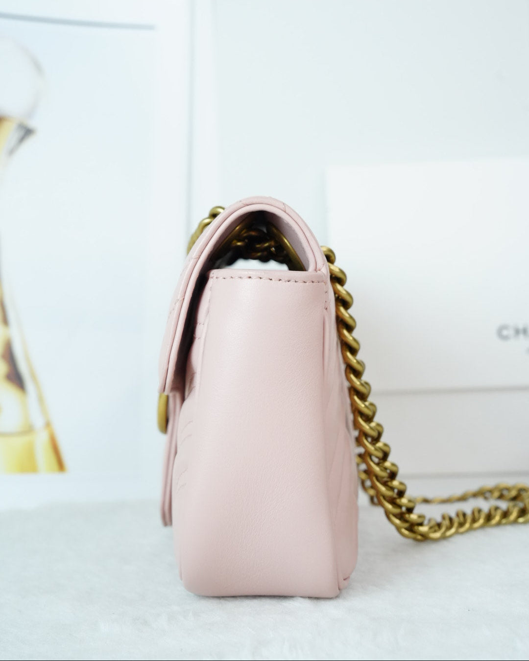 Gucci GG Marmont Shoulder Bag - Pale Pink - View 3