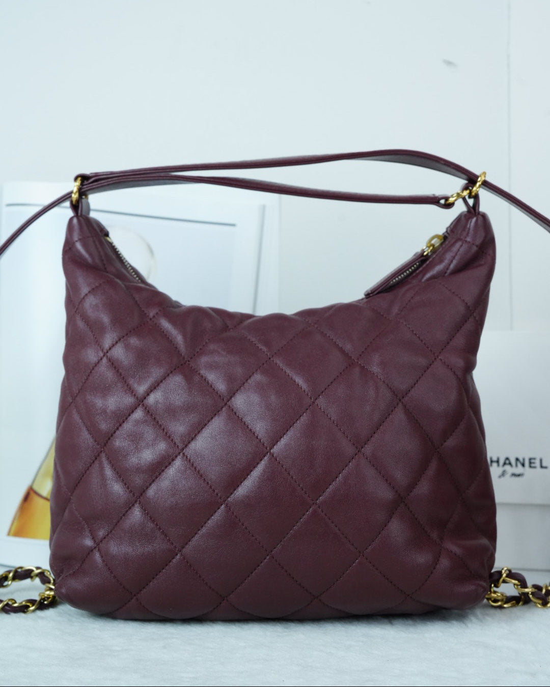 Chanel Hobo Bag - Burgundy - View 2