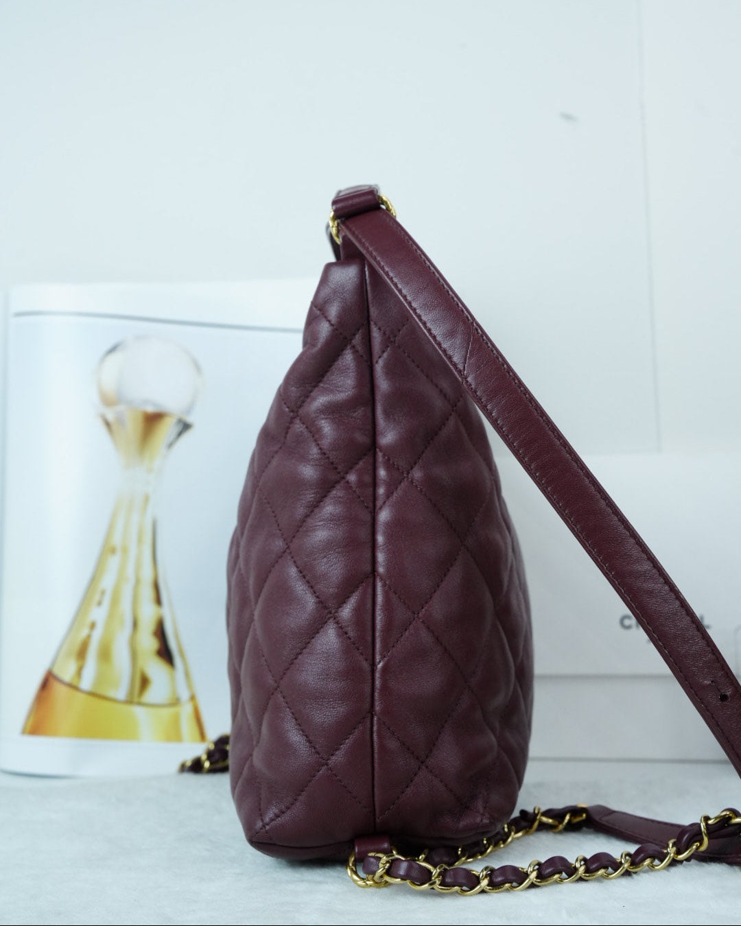 Chanel Hobo Bag - Burgundy - View 3