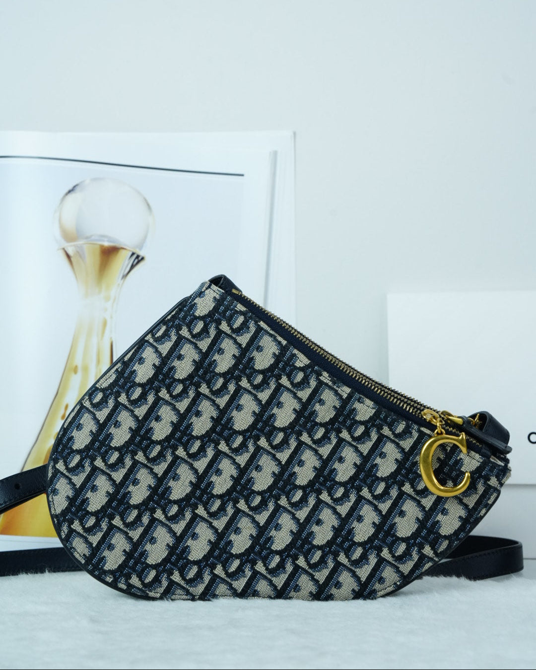 Dior Saddle Shoulder Pouch - Blue - View 1