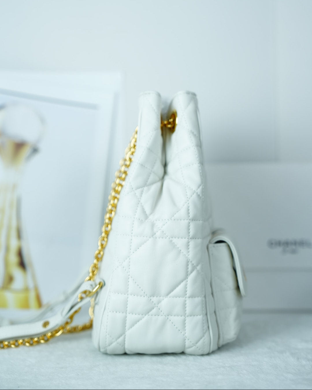 Dior Caro Backpack - White - View 3