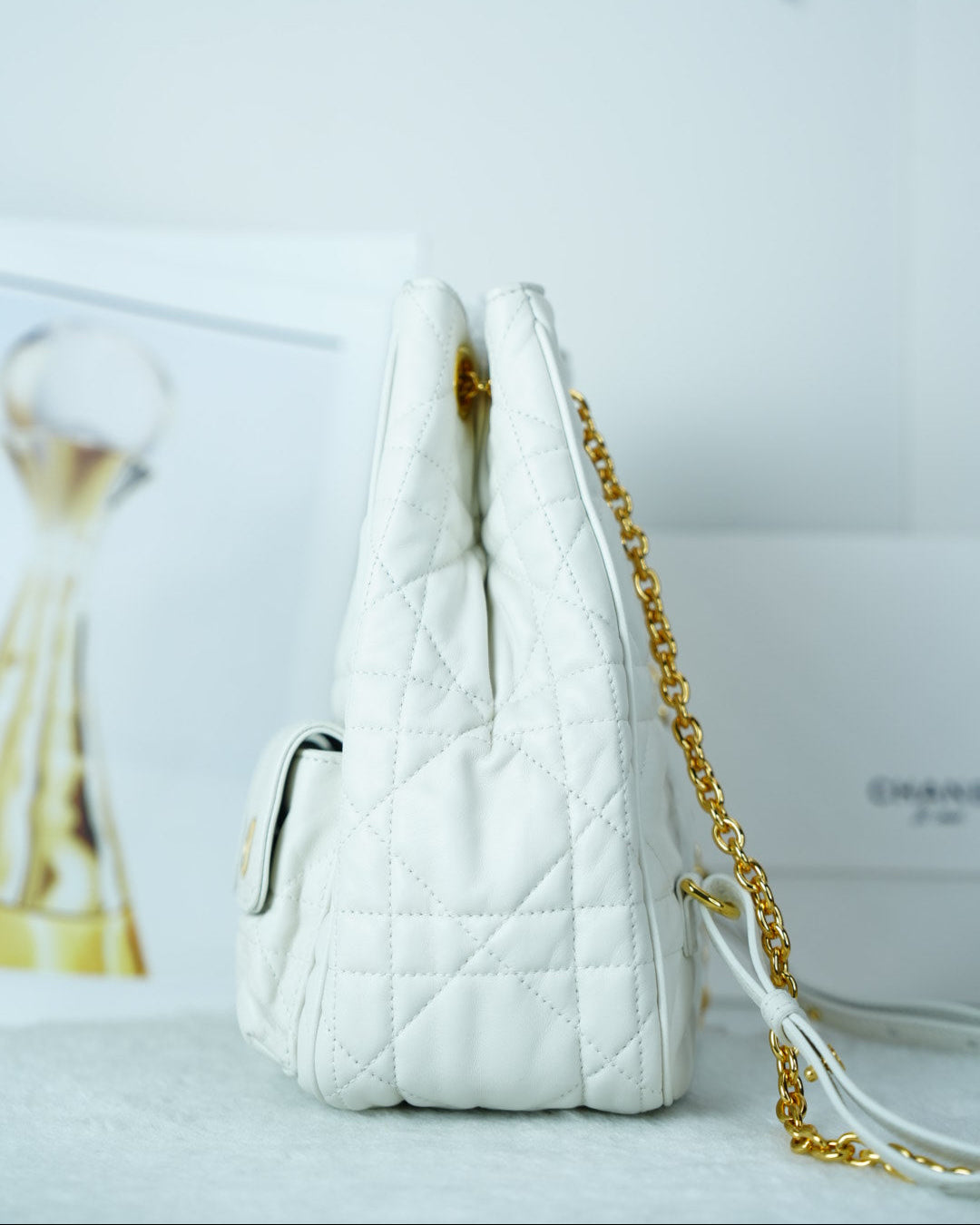 Dior Caro Backpack - White - View 4