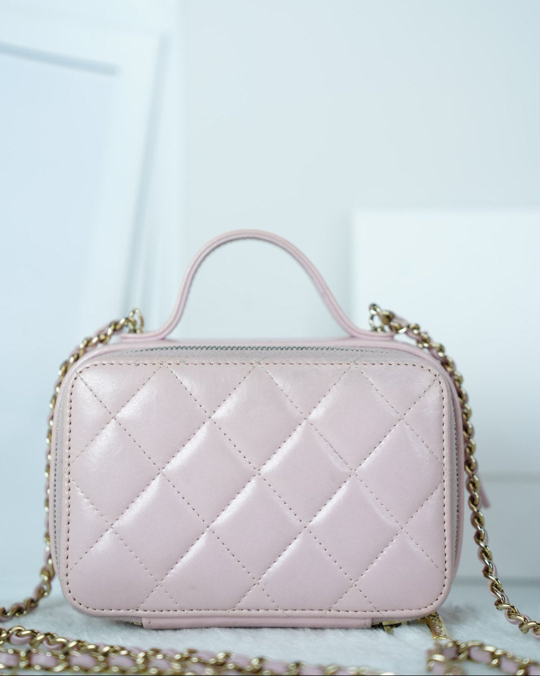 Chanel Small Double Zip CC Vanity Case - Light Pink - View 2