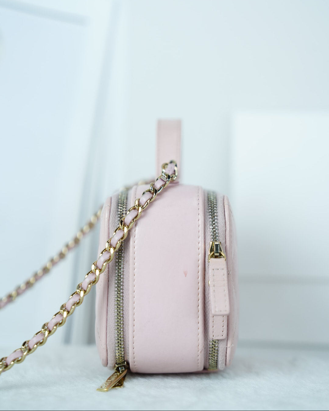 Chanel Small Double Zip CC Vanity Case - Light Pink - View 3