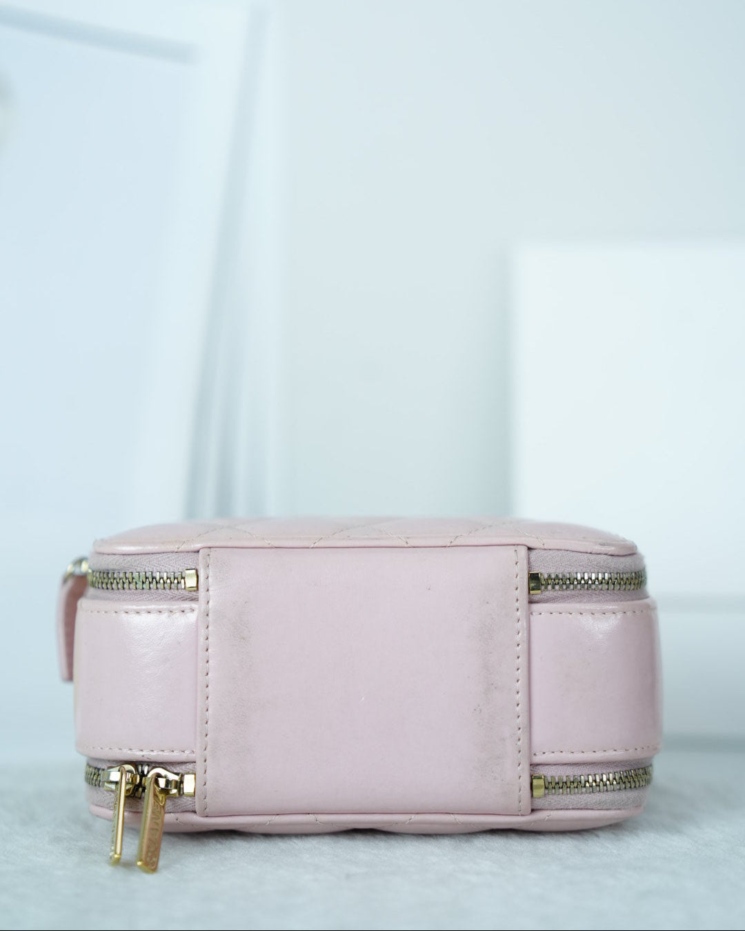 Chanel Small Double Zip CC Vanity Case - Light Pink - View 5