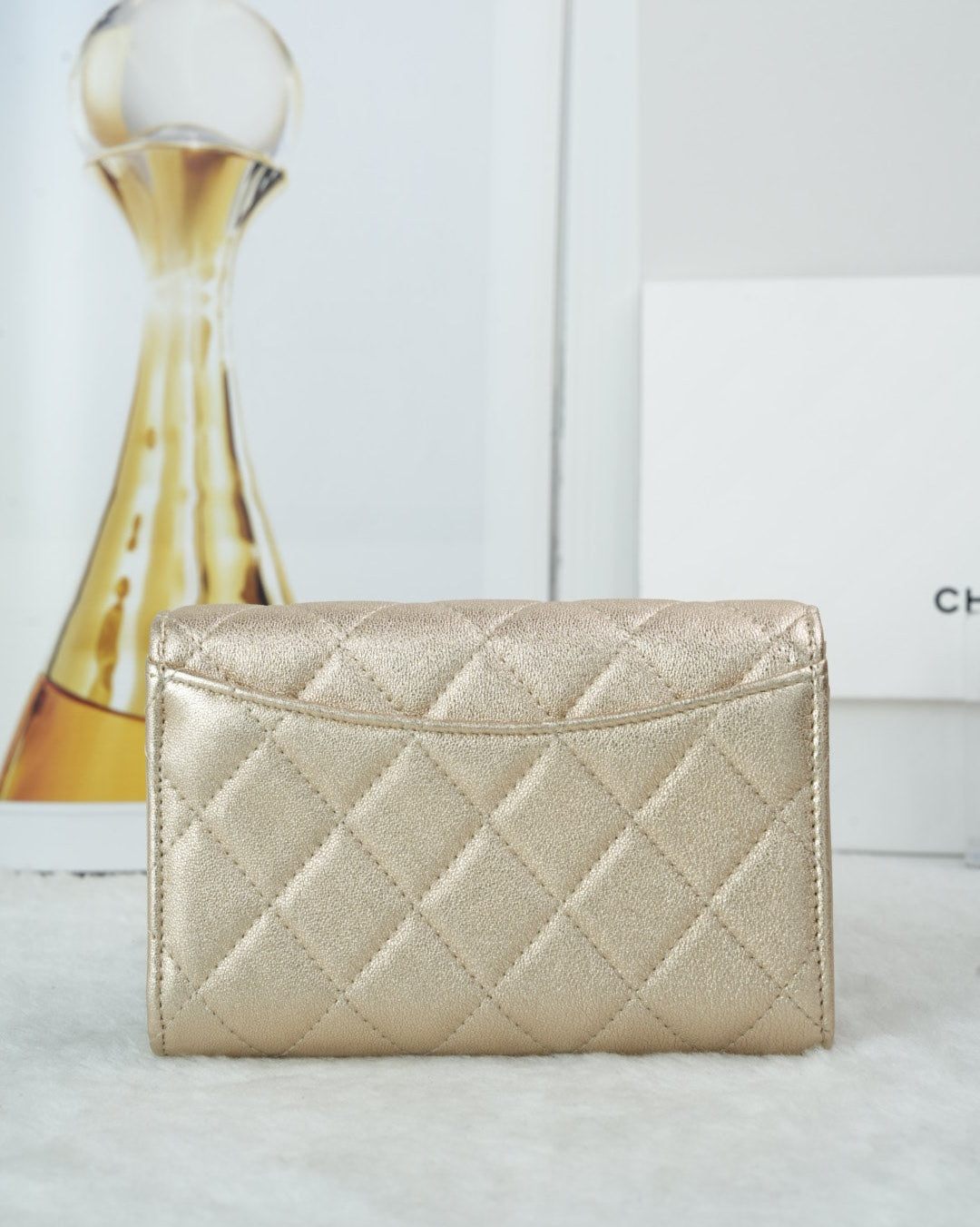 Chanel Quilted Large Flap Wallet - Gold - View 2