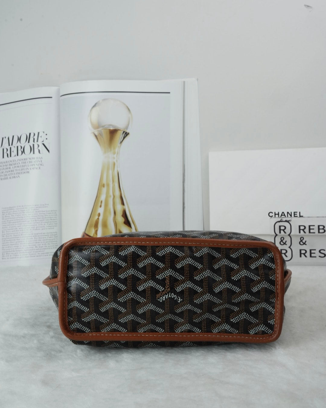 Goyard Anjou Mini Reversible Tote Bag - Black/ Tan (Or Black/ Brown - View 5