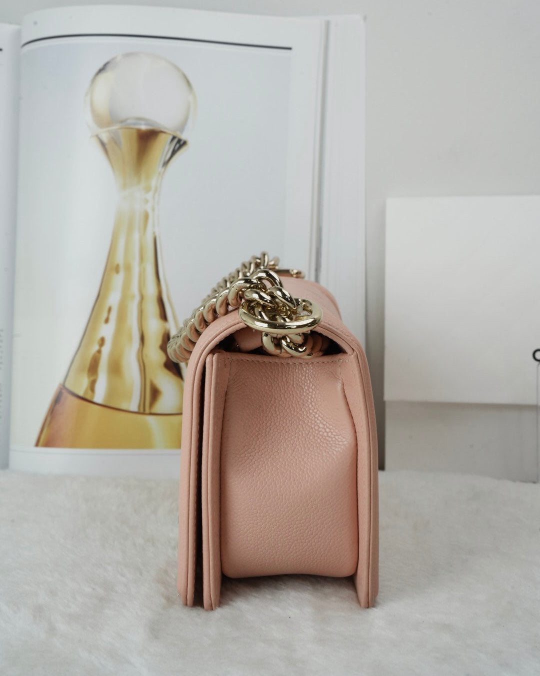 Chanel Boy Flap Bag - Light Beige/ Light Pink - View 4