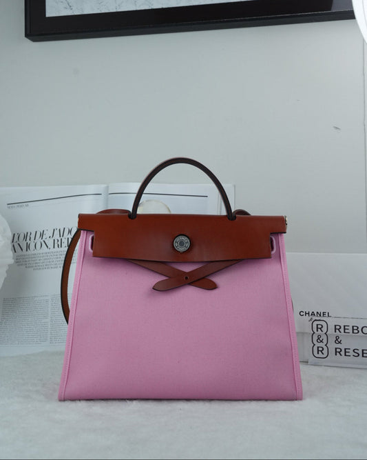 Hermès Herbag Zip Bag - Pink - View 1