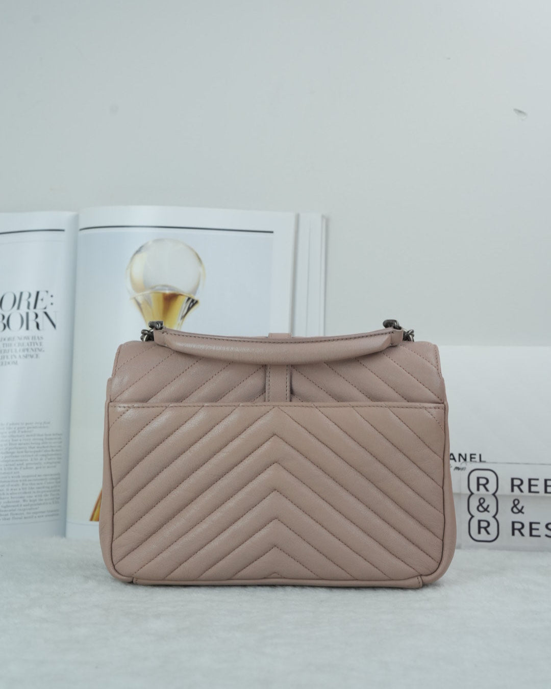 Saint Laurent College Medium Quilted Leather Shoulder Bag - Blush/ Powder Pink - View 2