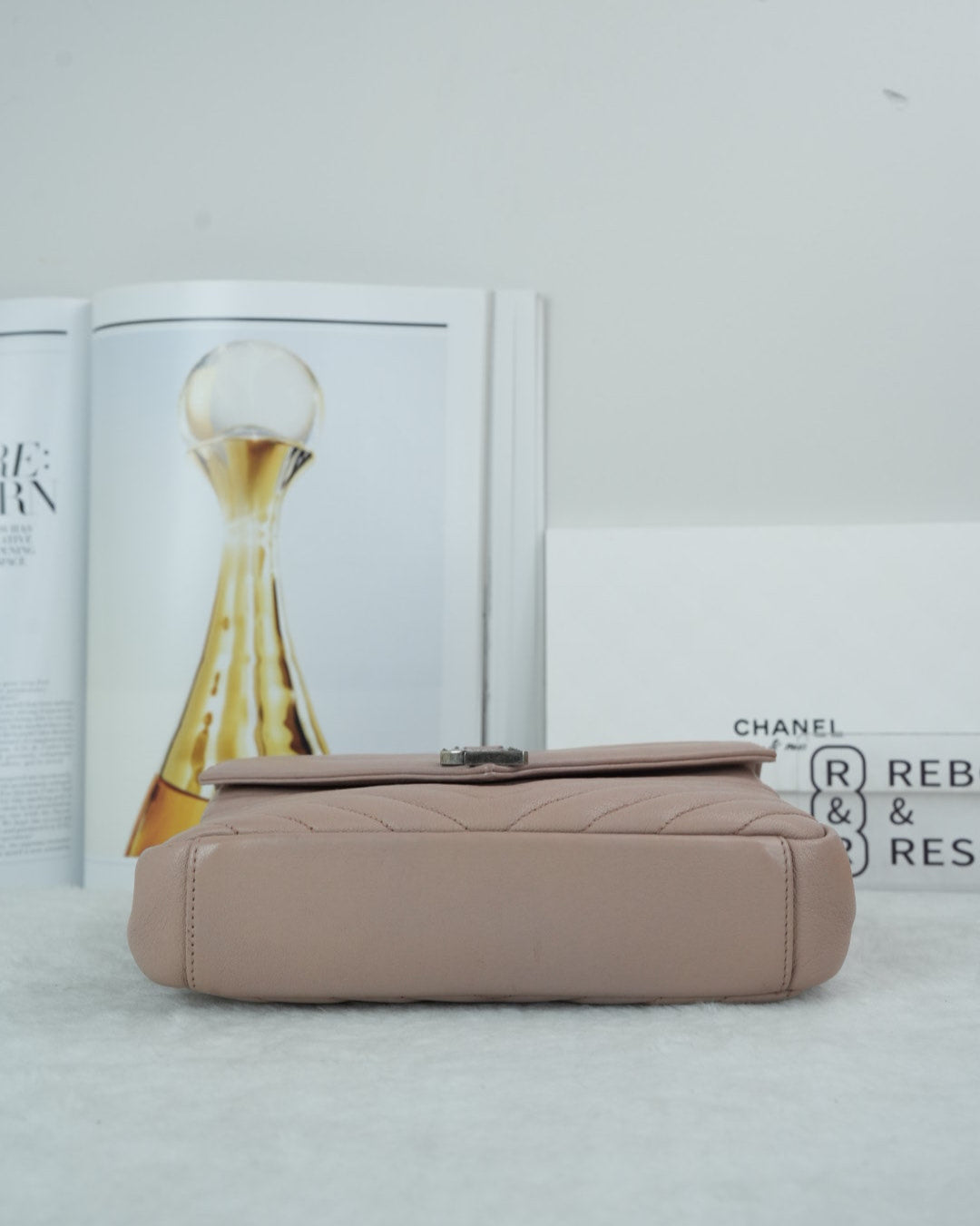 Saint Laurent College Medium Quilted Leather Shoulder Bag - Blush/ Powder Pink - View 5