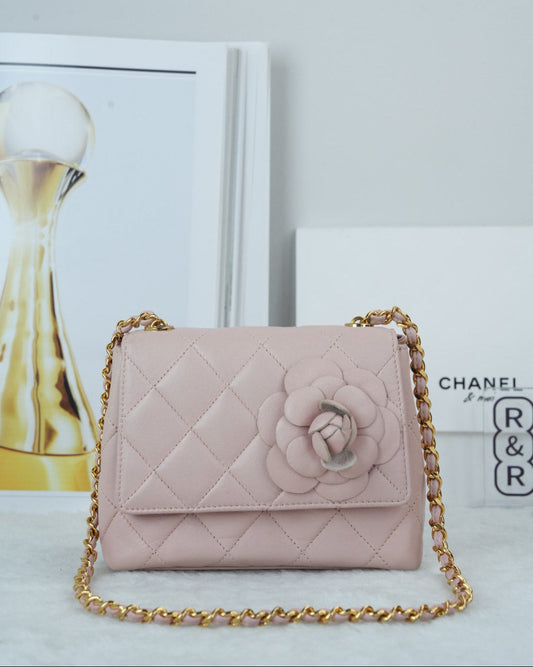Chanel Mini Camellia Flap Bag - Pink - View 1