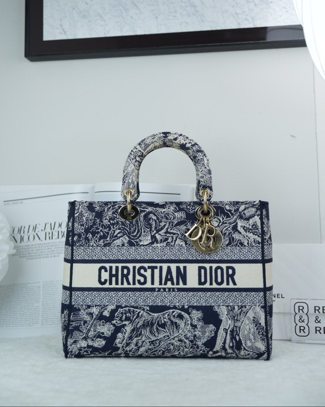 Dior Lady D-Lite Bag - Blue - View 1