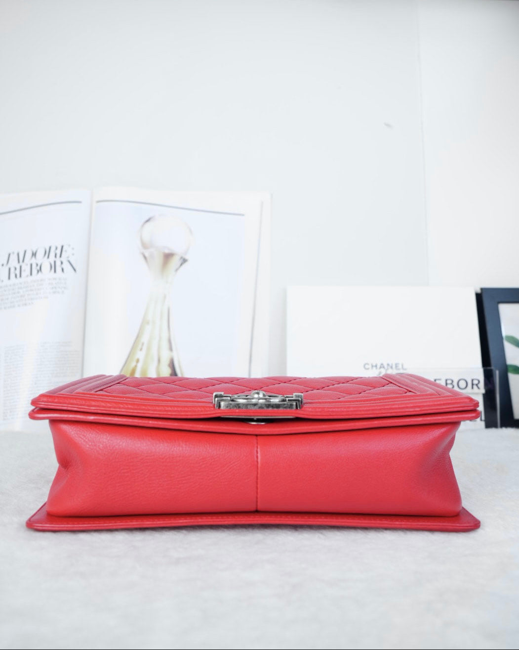 Chanel Boy Chanel Bag - Coral Red - View 5