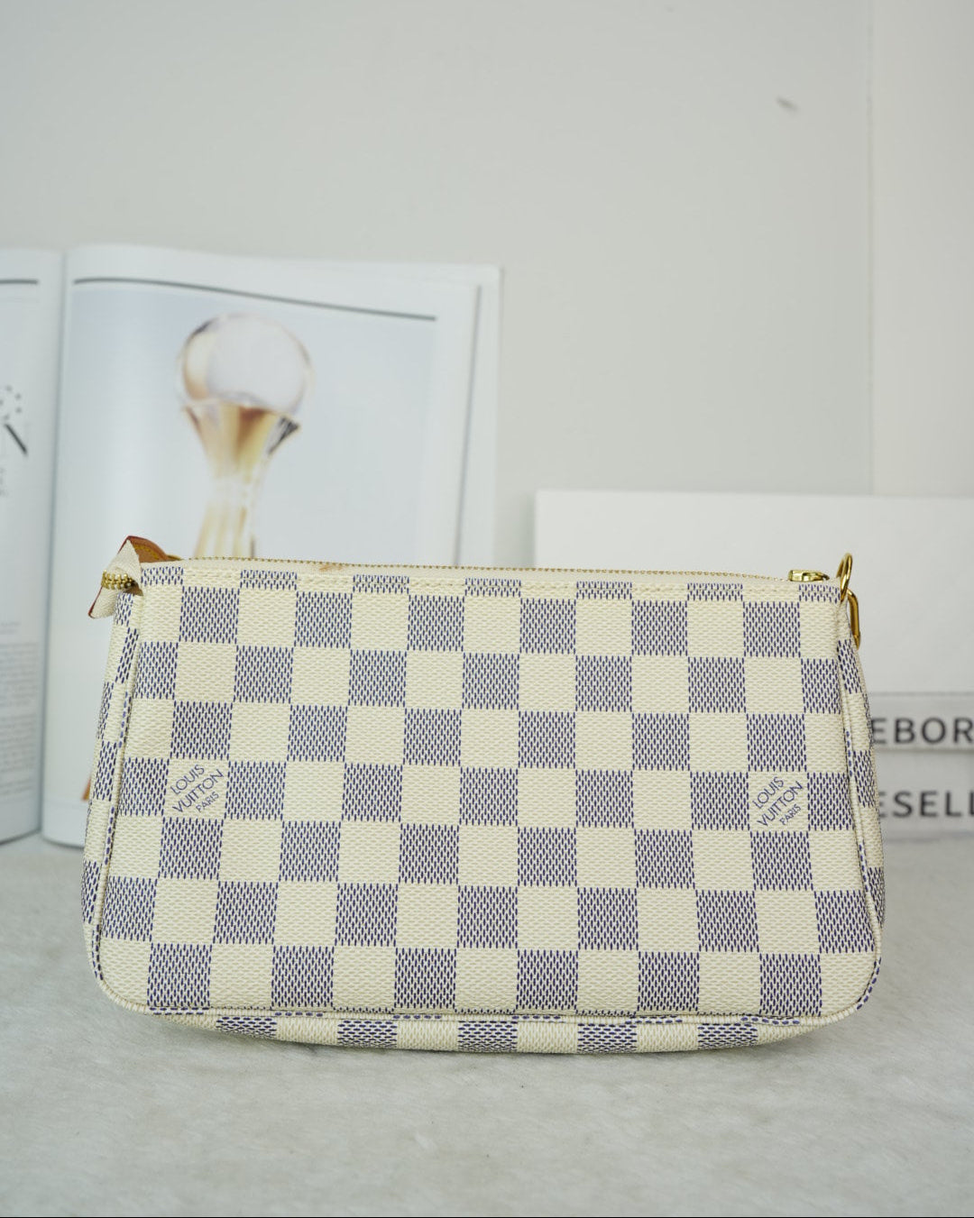 Louis Vuitton Mini Pochette Accessoires - Cream/ Beige - View 1