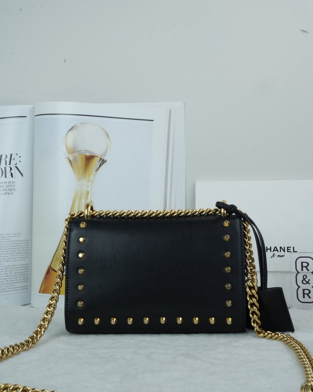 Gucci Padlock Pearl Studded Shoulder Bag - Black - View 2