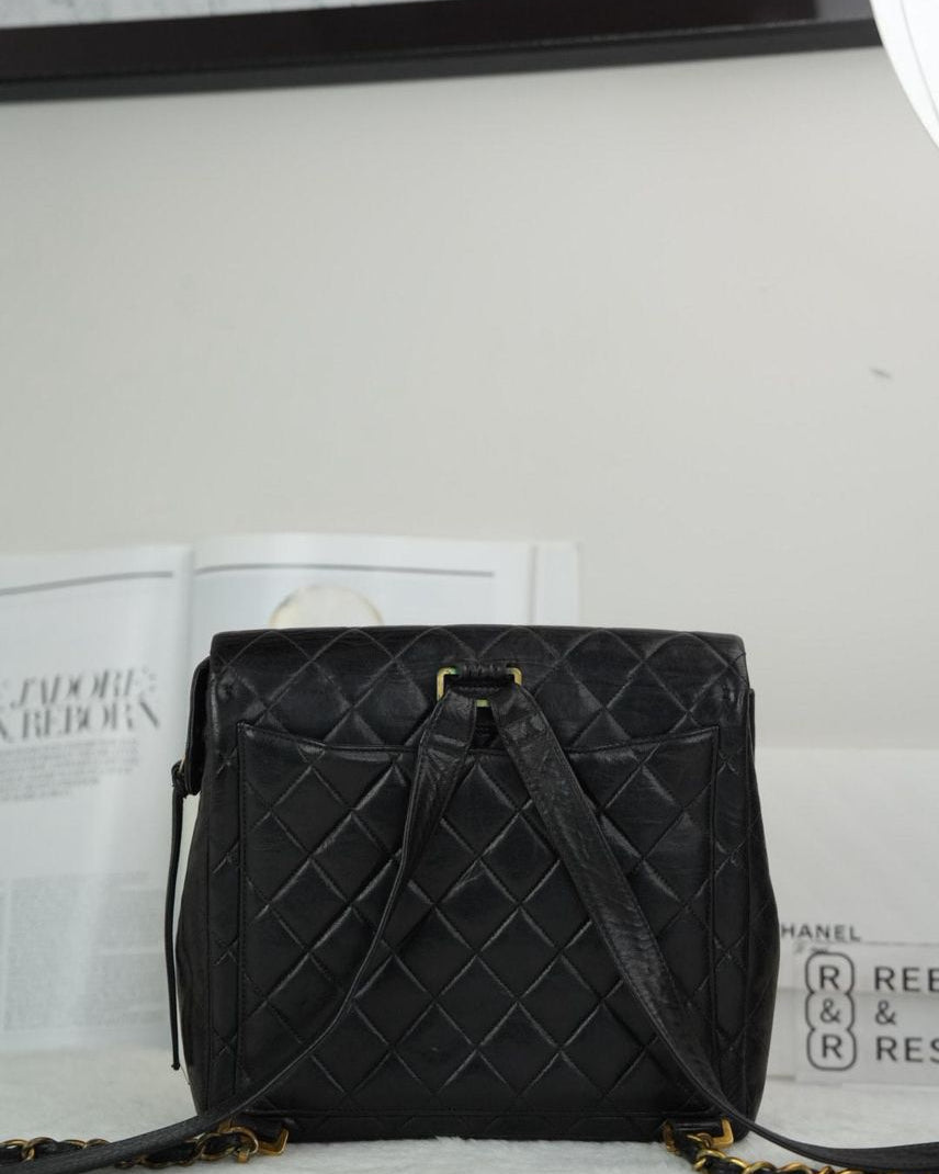 Chanel Matelassé Backpack - Black - View 2