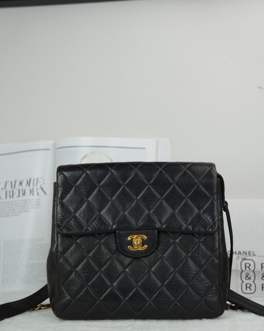 Chanel Matelassé Backpack - Black - View 1