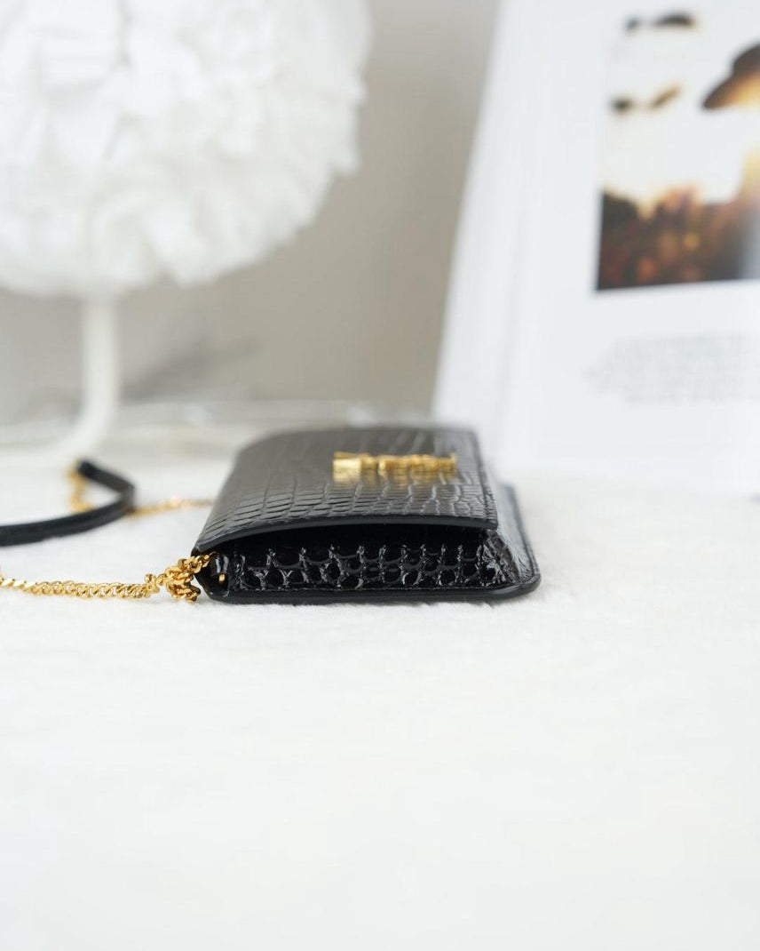 Saint Laurent Cassandre Bag - Black - View 4