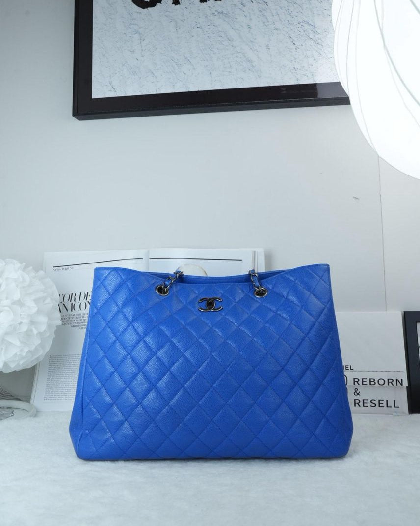 Chanel Large Classic Tote - Blue - View 1