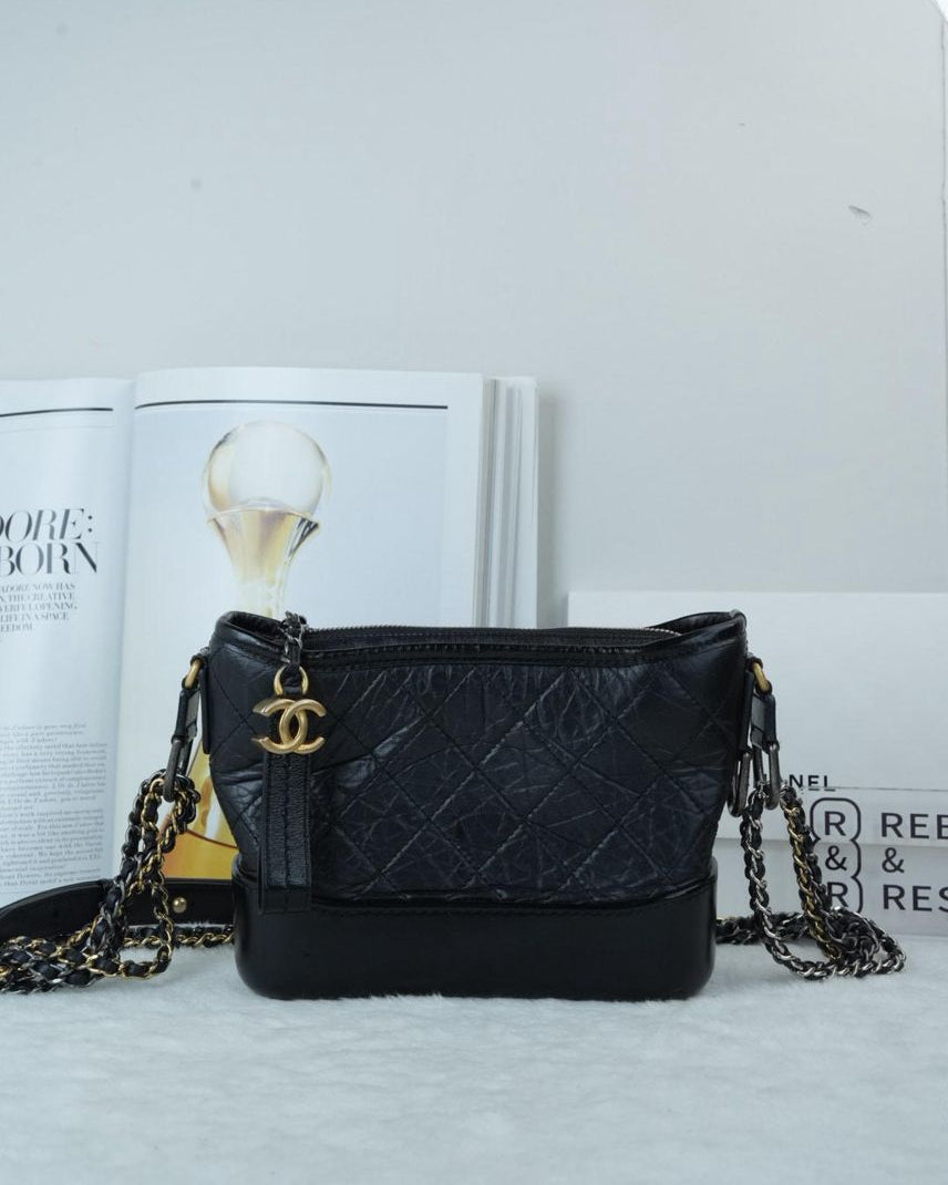 Chanel Gabrielle Small Hobo - Black - View 1