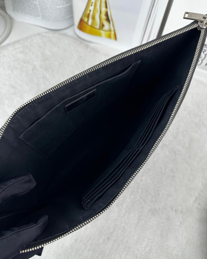 Saint Laurent Black Croc Embossed Bag - View 6