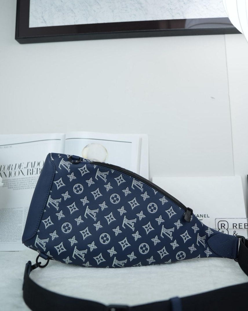 Louis Vuitton Duo Sling Bag - Blue Monogram - View 2