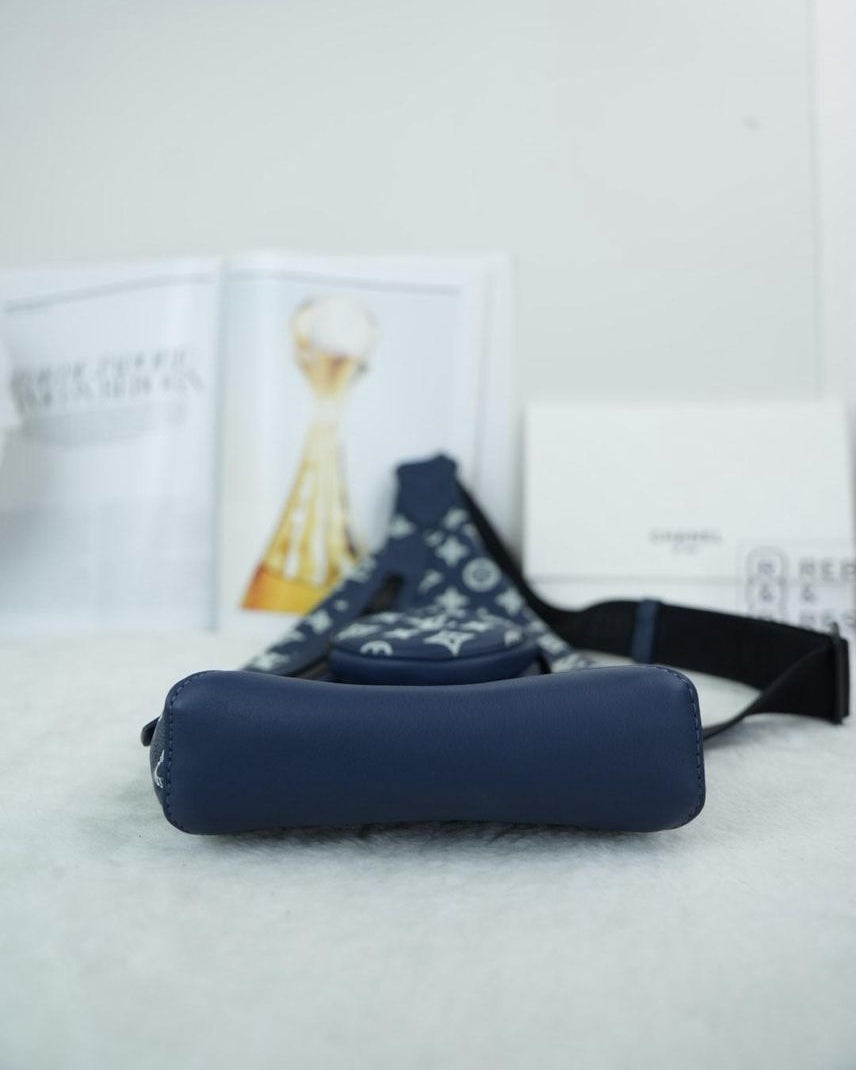 Louis Vuitton Duo Sling Bag - Blue Monogram - View 5
