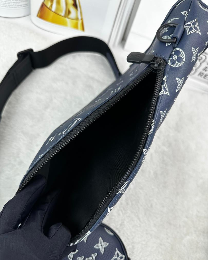 Louis Vuitton Duo Sling Bag - Blue Monogram - View 6