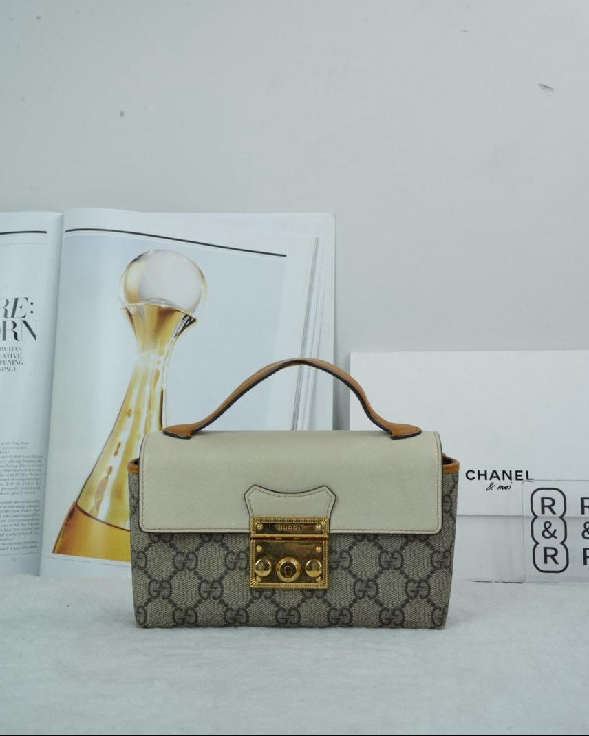 Gucci Padlock Mini Bag - White - View 1