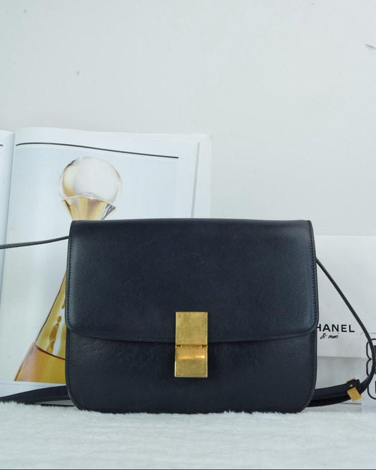Celine Classic Box Mediano Bag - Black - View 1