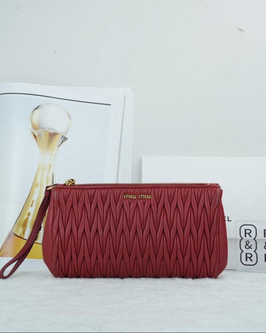 Miu Miu Pouch Wallet - Red - View 1