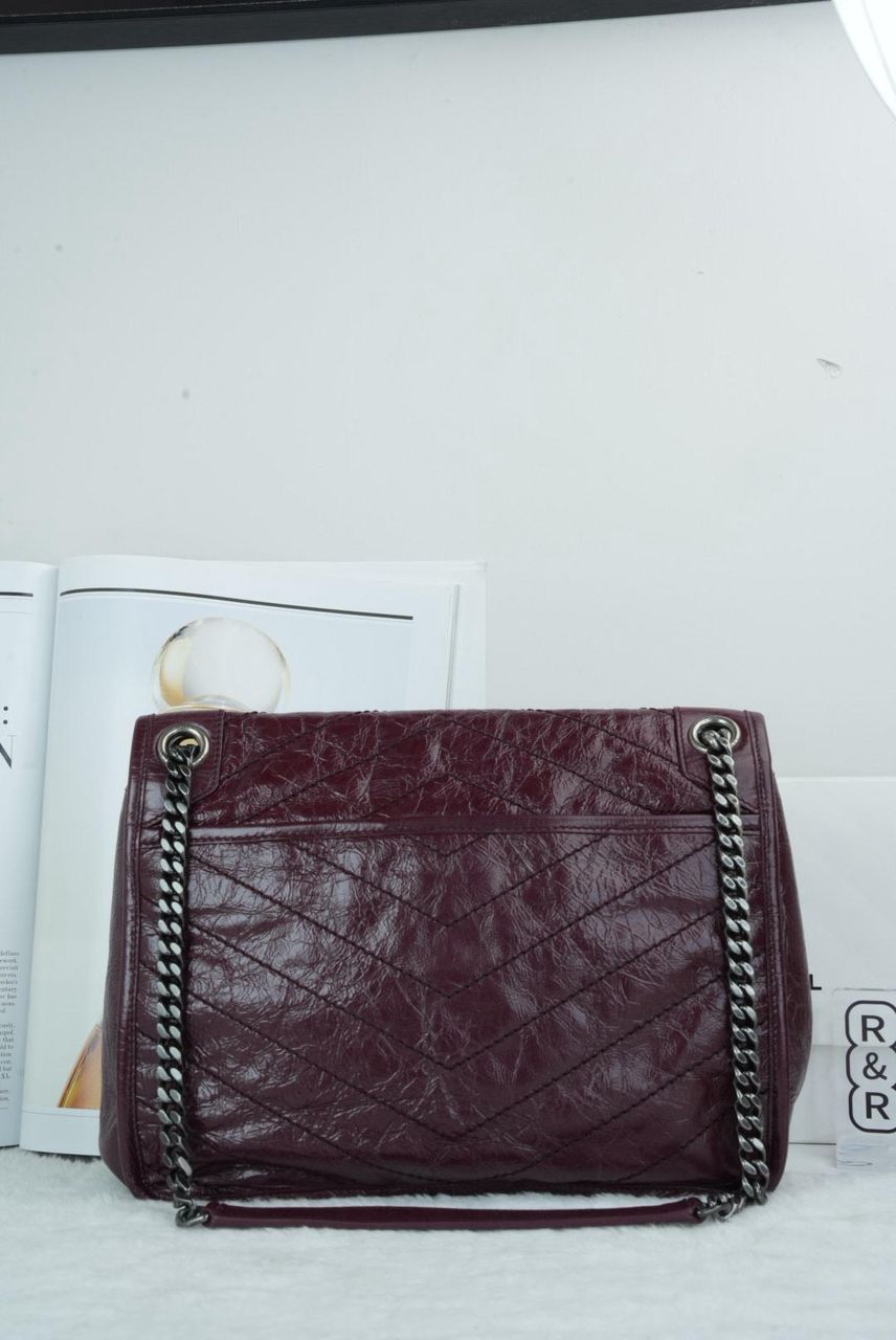 Saint Laurent Niki Medium Bag - Red Wine - View 2