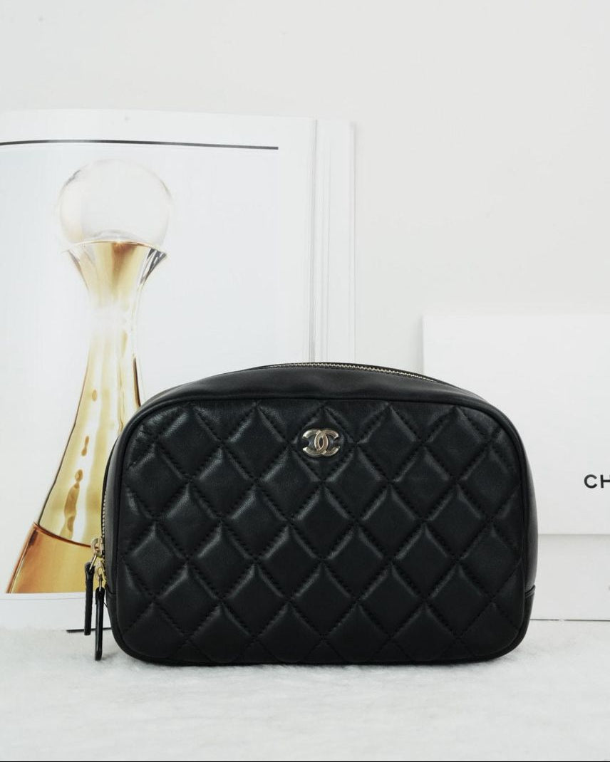 Chanel Curvy Pouch Cosmetic Case - Black - View 1