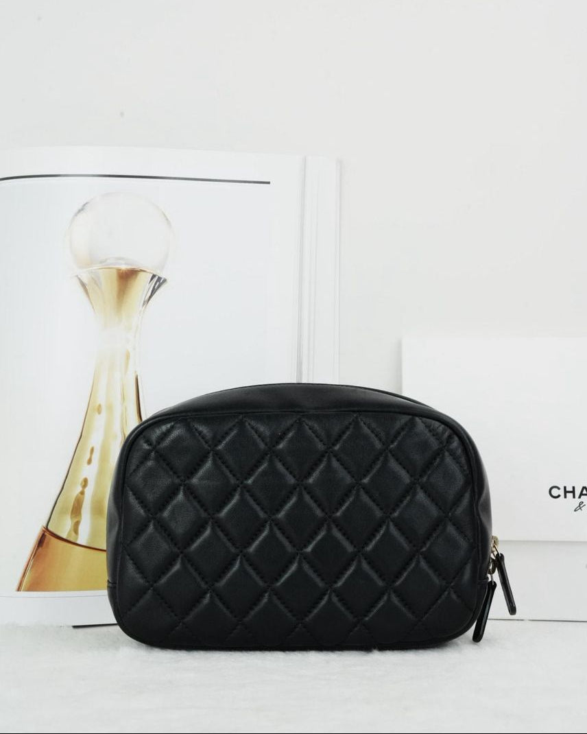 Chanel Curvy Pouch Cosmetic Case - Black - View 2