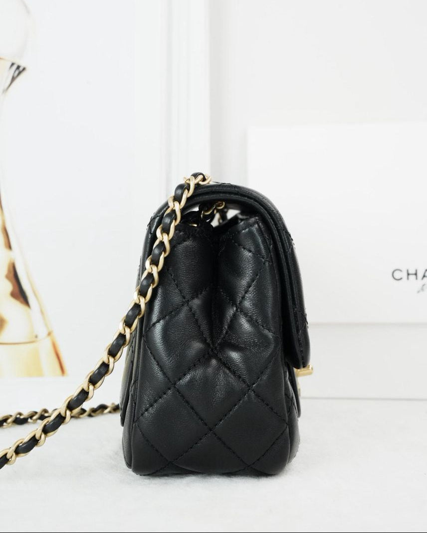 Chanel Mini Square Bag - Black - View 4