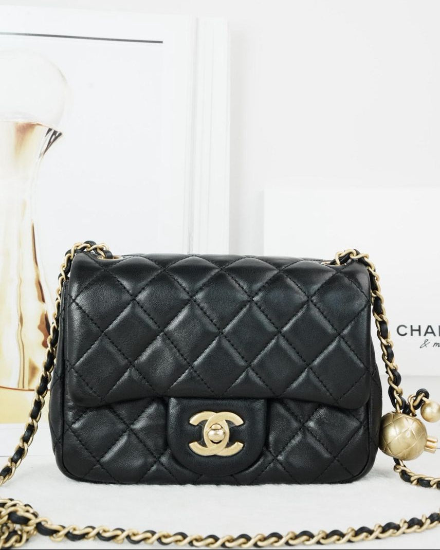 Chanel Mini Square Bag - Black - View 1